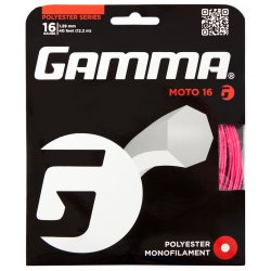 Gamma Cordajes de Tenis Moto 12,2 m Set 16 (1.29 mm) Fucsia