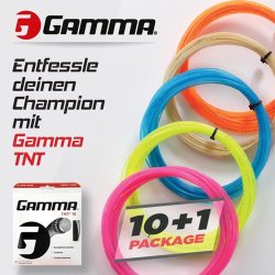 Gamma Cordage de Tennis TNT² 17 Colors - Package 10+1