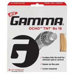 Gamma Cordajes de Tenis Ocho TNT Rx 12,2 m Set 16 (1.30 mm) Naturaleza