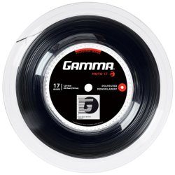 Gamma Tennissaite Moto 100 m Rolle Schwarz 17 (1.24 mm)