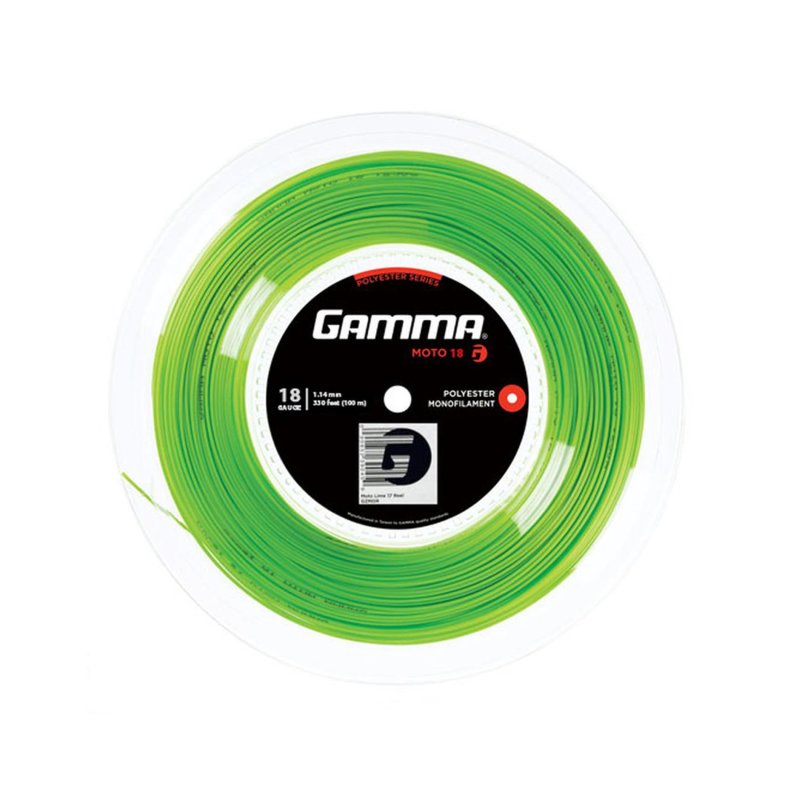 Gamma Tennissaite Moto 100 m Rolle Lime 18 (1.14 mm)
