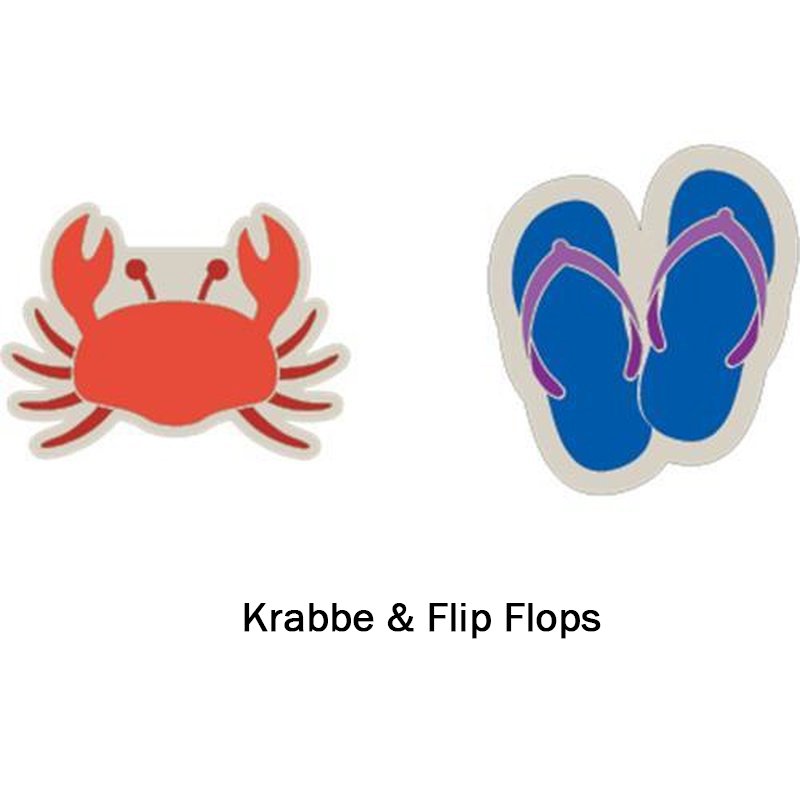 crab flip flops