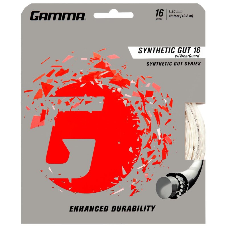 Gamma Cordajes de Tenis Synthetic Gut w/WearGuard 12,2 m Set