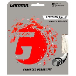 Gamma Cordage de Tennis Synthetic Gut avec WearGuard 12,2 m Set