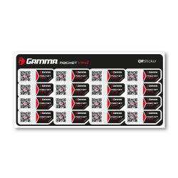 Gamma Racket Info, 16 Stringing Sticker - QR Sticker Professional