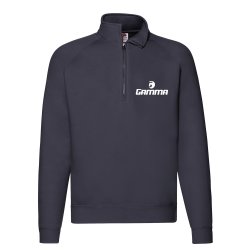 Gamma Tennis Premium Zip Neck Sweatshirt, bleu foncé S