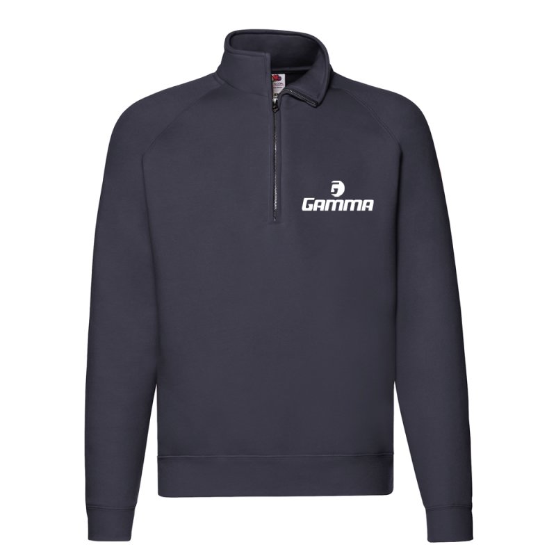Gamma Tennis Premium Zip Neck Sweatshirt, Dunkelblau M