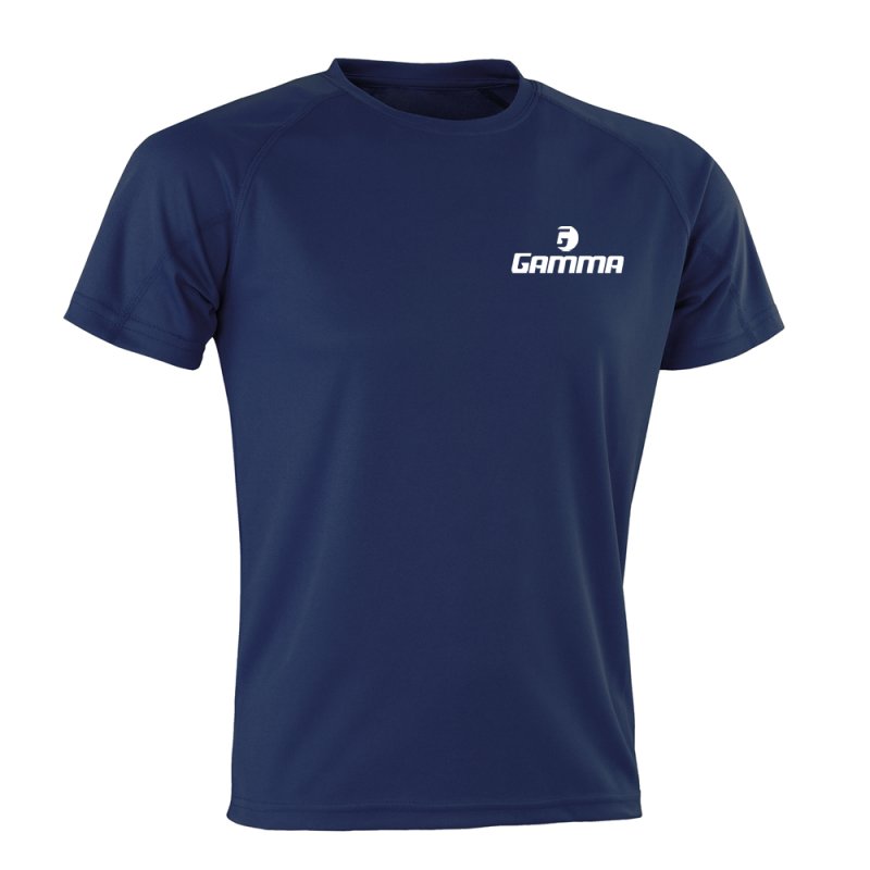 Gamma Tennis Aircool T-Shirt, Navy Bleu