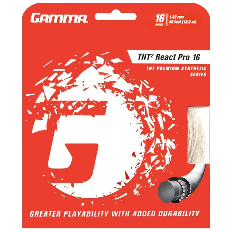 Gamma Cordage de Tennis TNT²  React Pro 12,2 m Set