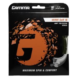 Gamma Tennissaite Verve Soft 12,2 m Set 16 (1.30 mm) schwarz/gelb