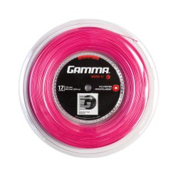 Gamma Cordage de Tennis Moto 200 m Reel + Free T-Shirt Pink 17 (1.24 mm)