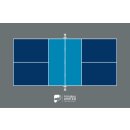 Tapis de sol Pickleball True Court 16 x 8m bleu clair/bleu foncé/gris