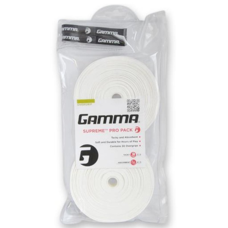 Gamma Supreme Overgrip 30 Pro Pack White