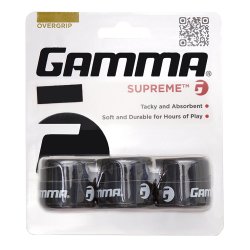 Gamma Übergriffband Supreme Overgrip 3er-Pack Schwarz