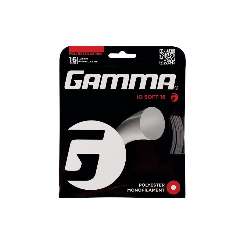 Gamma Tennissaite iO Soft 12,2 m Set 16 (1.28 mm) Dunkelgrau