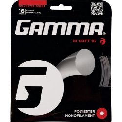 Gamma Cordajes de Tenis 12,2 m iO Soft 16 (1.28 mm) Gris Oscuro