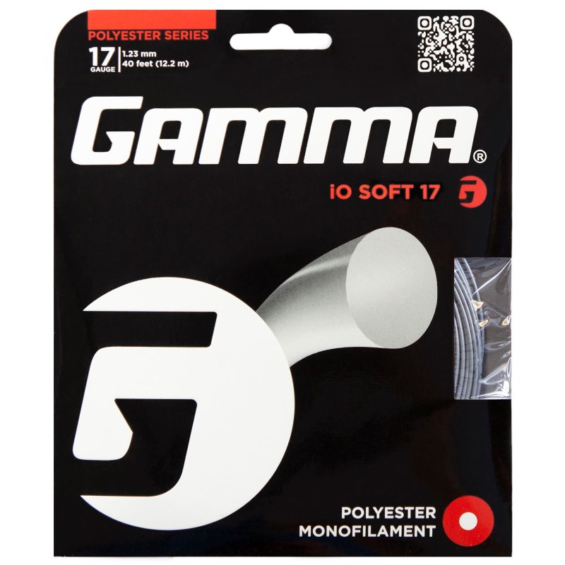 Gamma Tennissaite iO Soft 12,2 m Set 17 (1.23 mm) Dunkelgrau