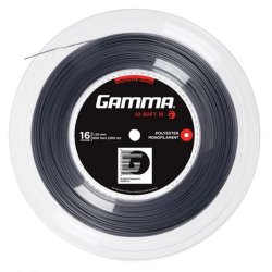 Gamma Cordajes de Tenis iO Soft 16 (1.28 mm) Gris Oscura 200 m Bobina