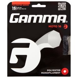 Gamma Cordajes de Tenis Moto 12,2 m Set 16 (1.29 mm) Negro