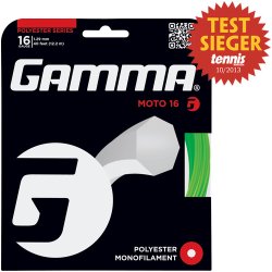 Gamma Tennisstring Moto 12,2 m Set 16 (1.29 mm) Lime