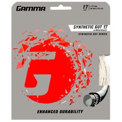 Gamma Cordaje de Tenis Synthetic Gut w/WearGuard 12,2 m Set 17 (1.27 mm) Blanco